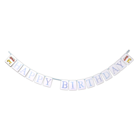 "Happy Birthday" Banner - Firetruck