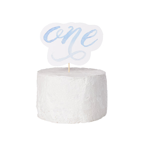 ONE Cake Topper - Blue