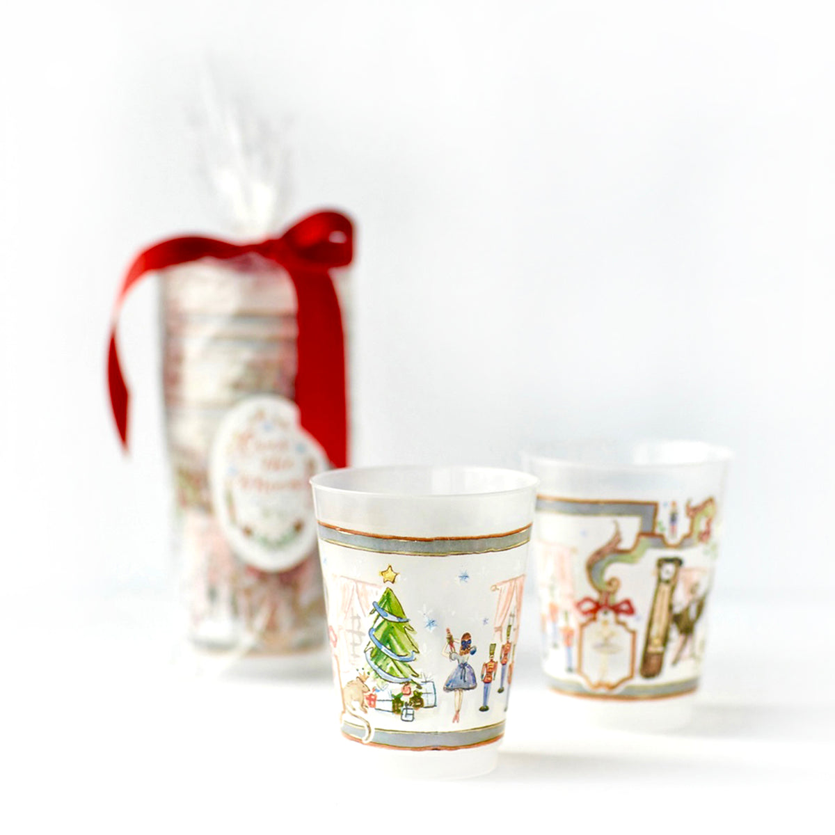 Christmas Present Stack Frosted Cups