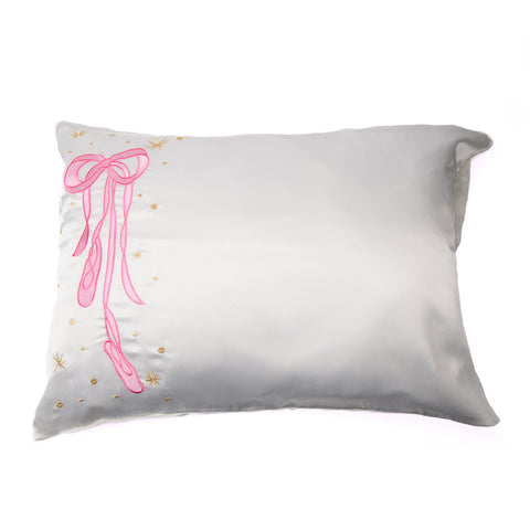 Satin Pillowcase with Ballet Embroidery - preorder for 5/6