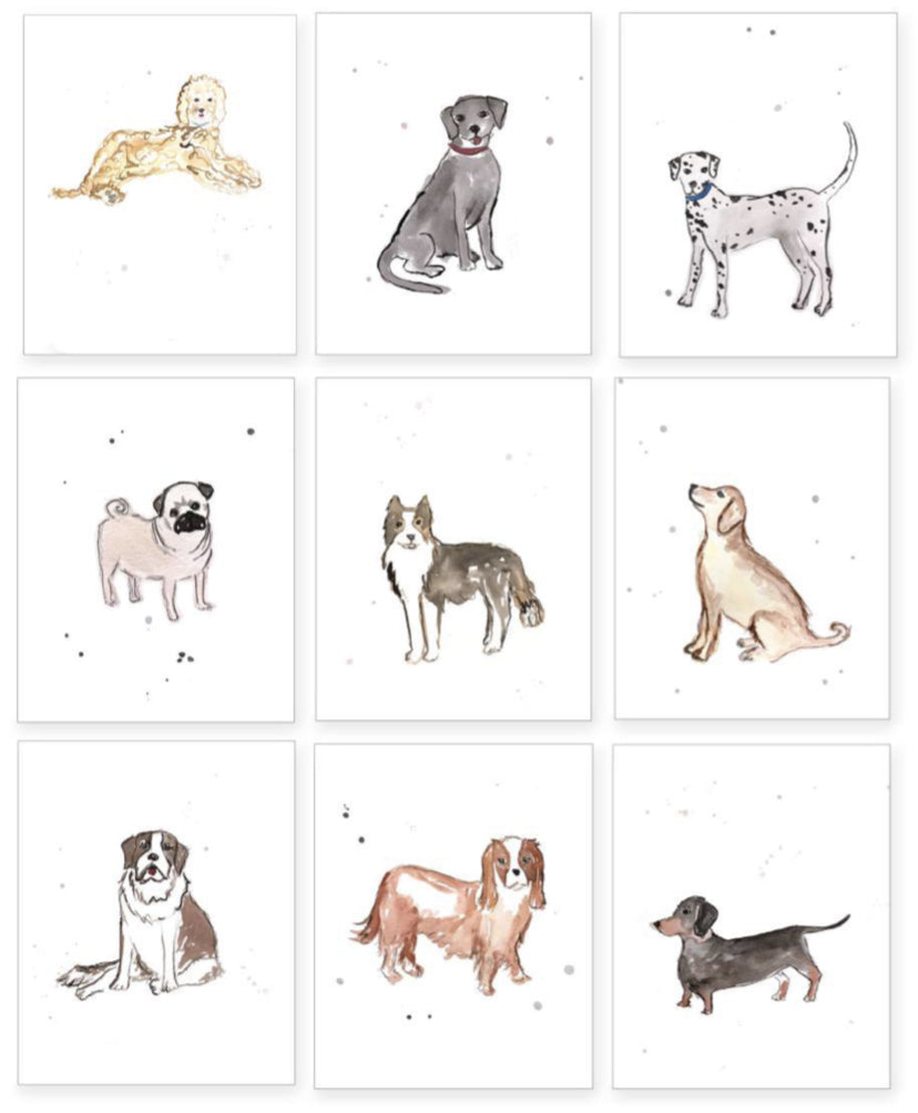Puppy Dog Nursery Prints - Set of 9