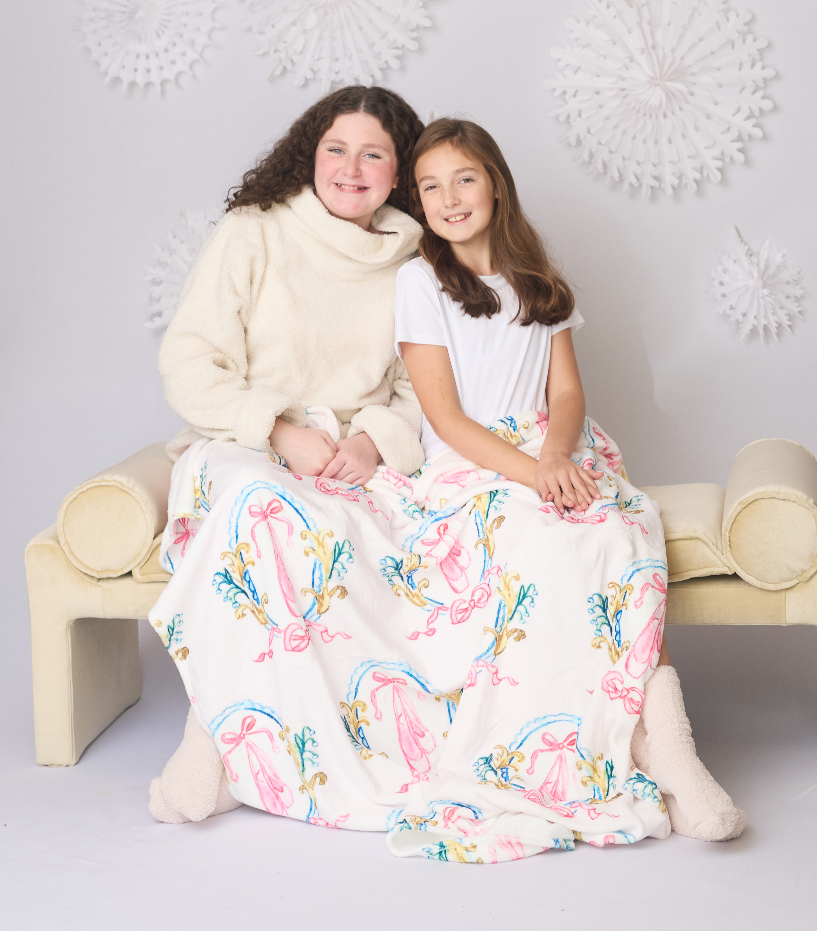 Ballet Shoes Crest Minky Blanket