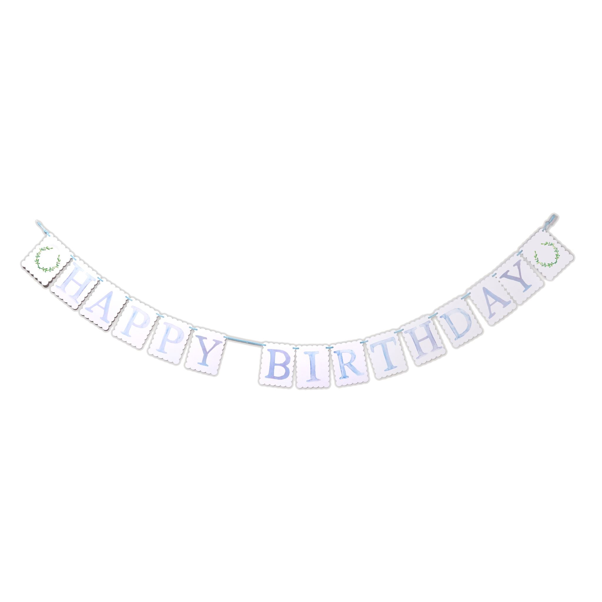 "Happy Birthday" Banner - Wreath