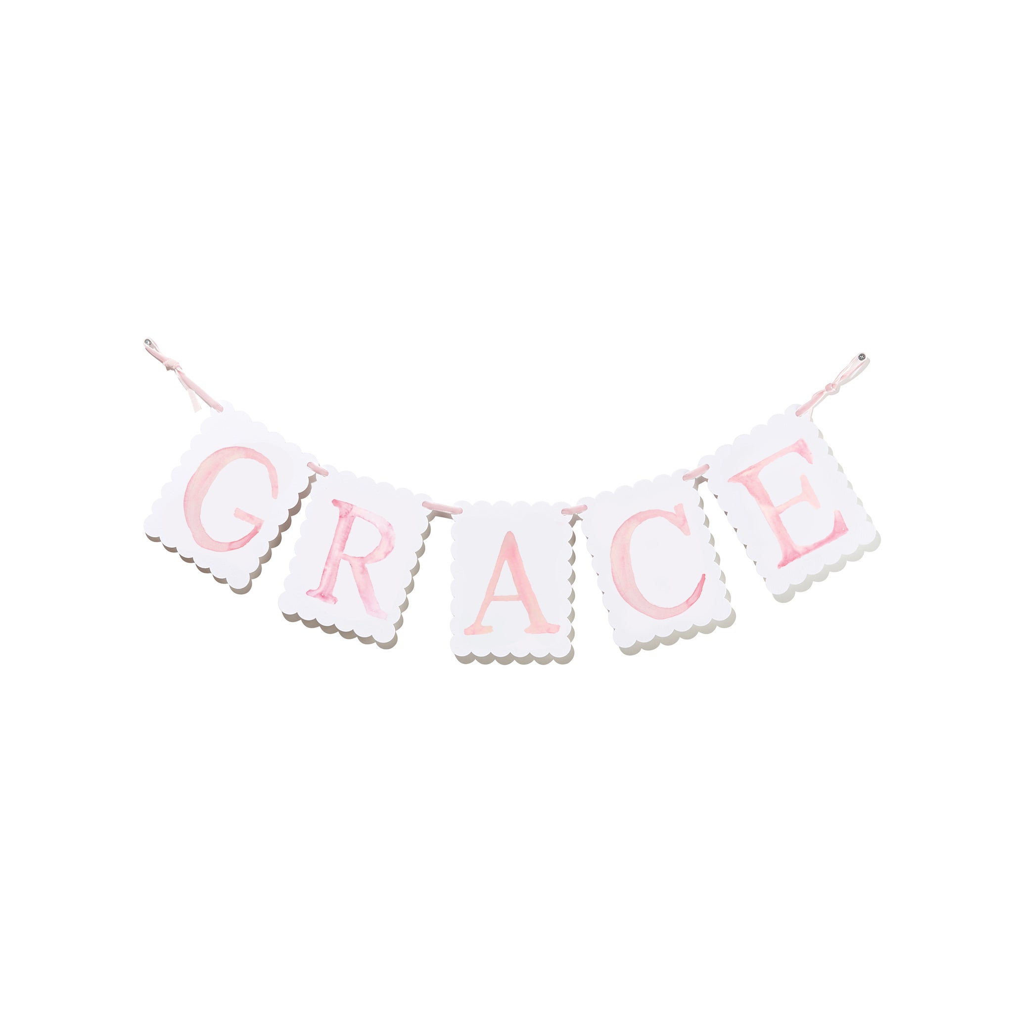 Pink Custom Banner with Velvet Ribbon