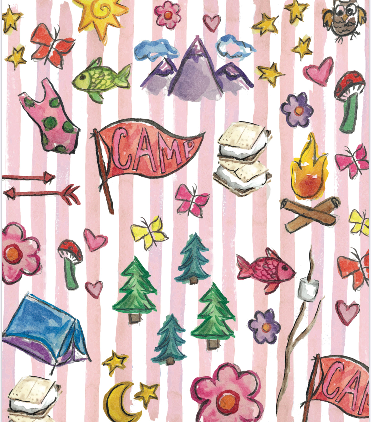 “Happy Camper” Minky Blanket