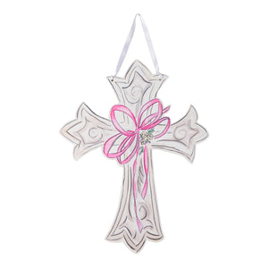 Cross Hanger - Pink Bow
