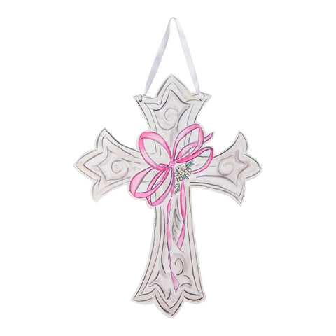 Cross Hanger - Pink Bow