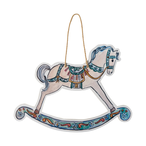 Rocking Horse Hanger - Blue