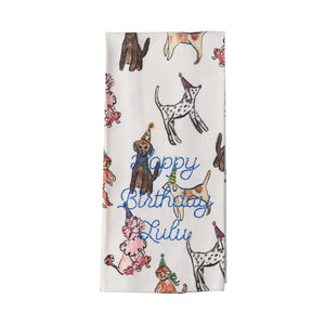 Party Pups Tea Towel - preorder for 10/5