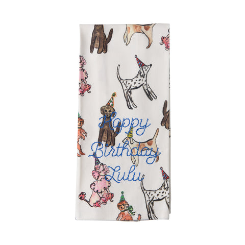 Party Pups Tea Towel - preorder for 10/5