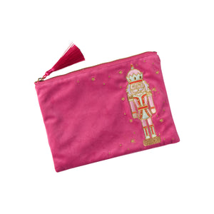 Nutcracker Embroidered Cosmetic Bag