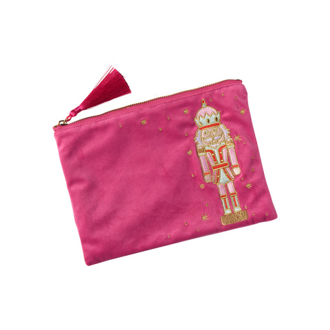 Nutcracker Embroidered Cosmetic Bag