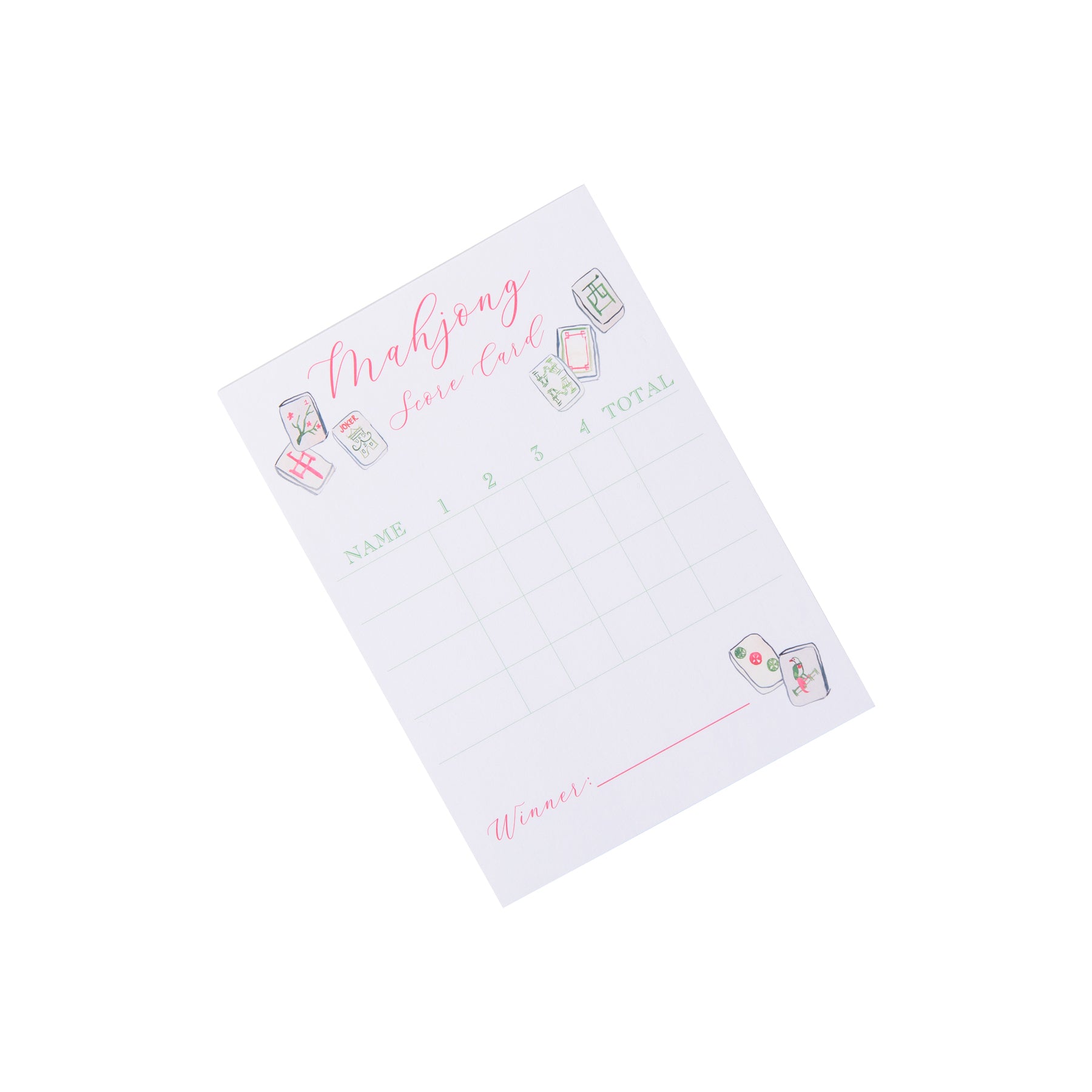 Mahjong Scorecard Notepad