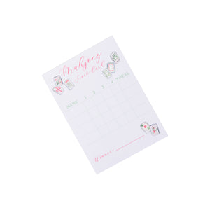 Mahjong Scorecard Notepad