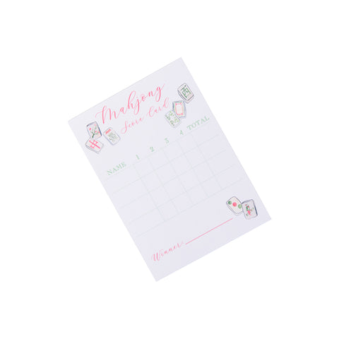 Mahjong Scorecard Notepad
