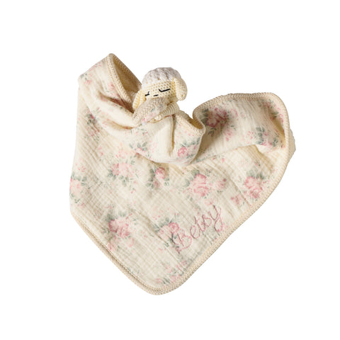 Lamb Lovey with Crocheted Rattle