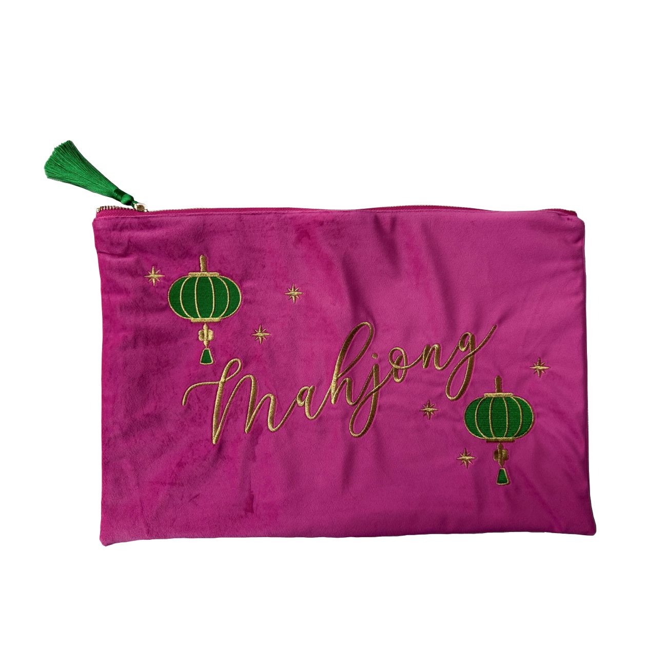 Mahjong Embroidered Tile Bag