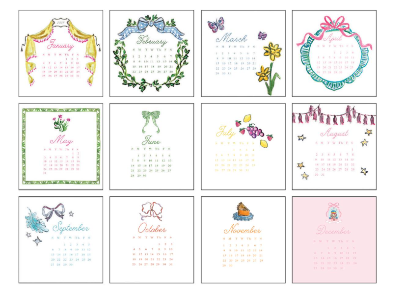 2027 Acrylic Desk Calendar Refills