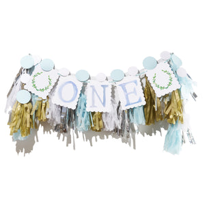 "ONE" Birthday Highchair Banner Kit - Wreath