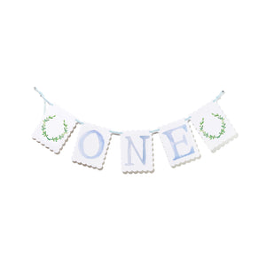 "ONE" Highchair Banner with Wreath