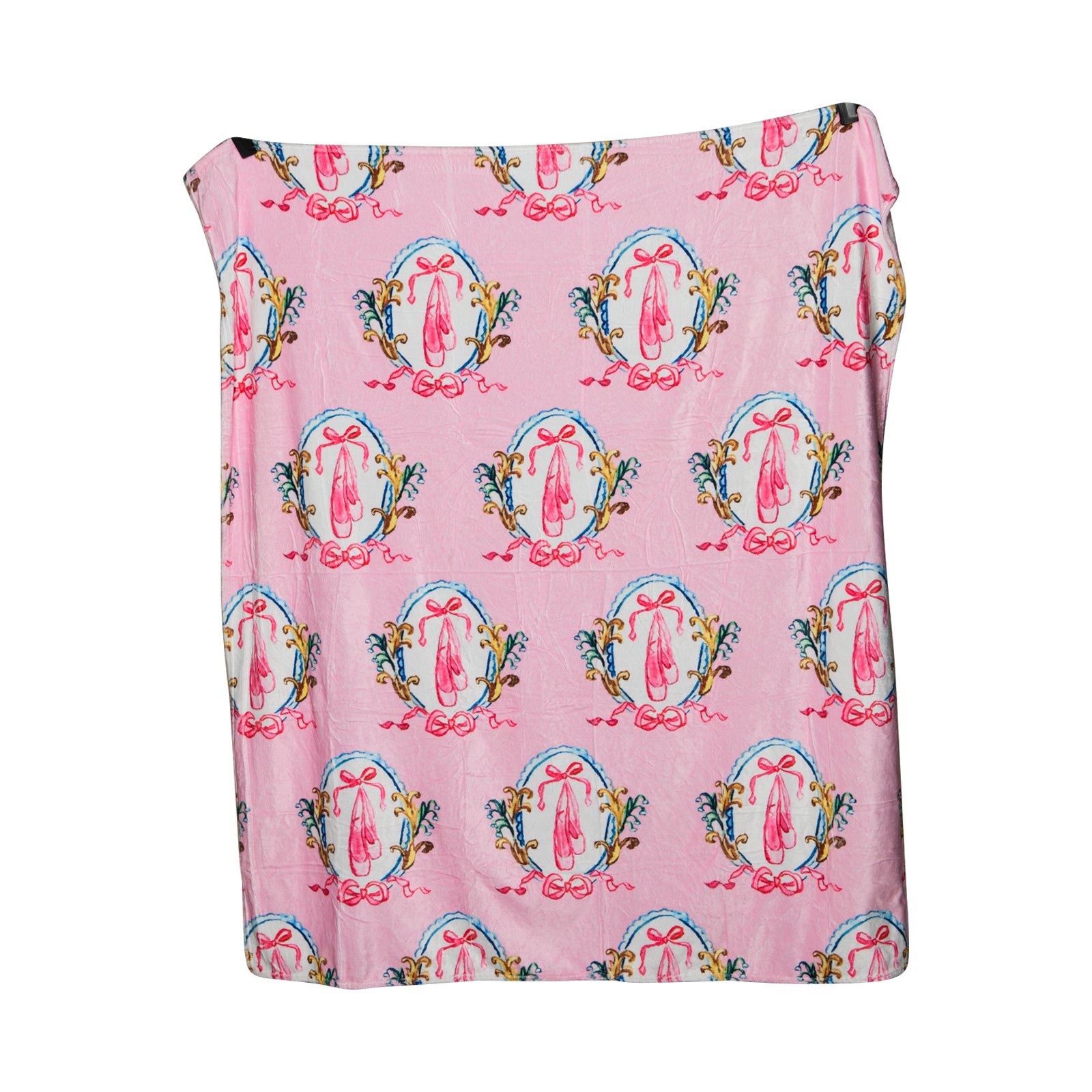 Ballet Shoes Crest Minky Blanket