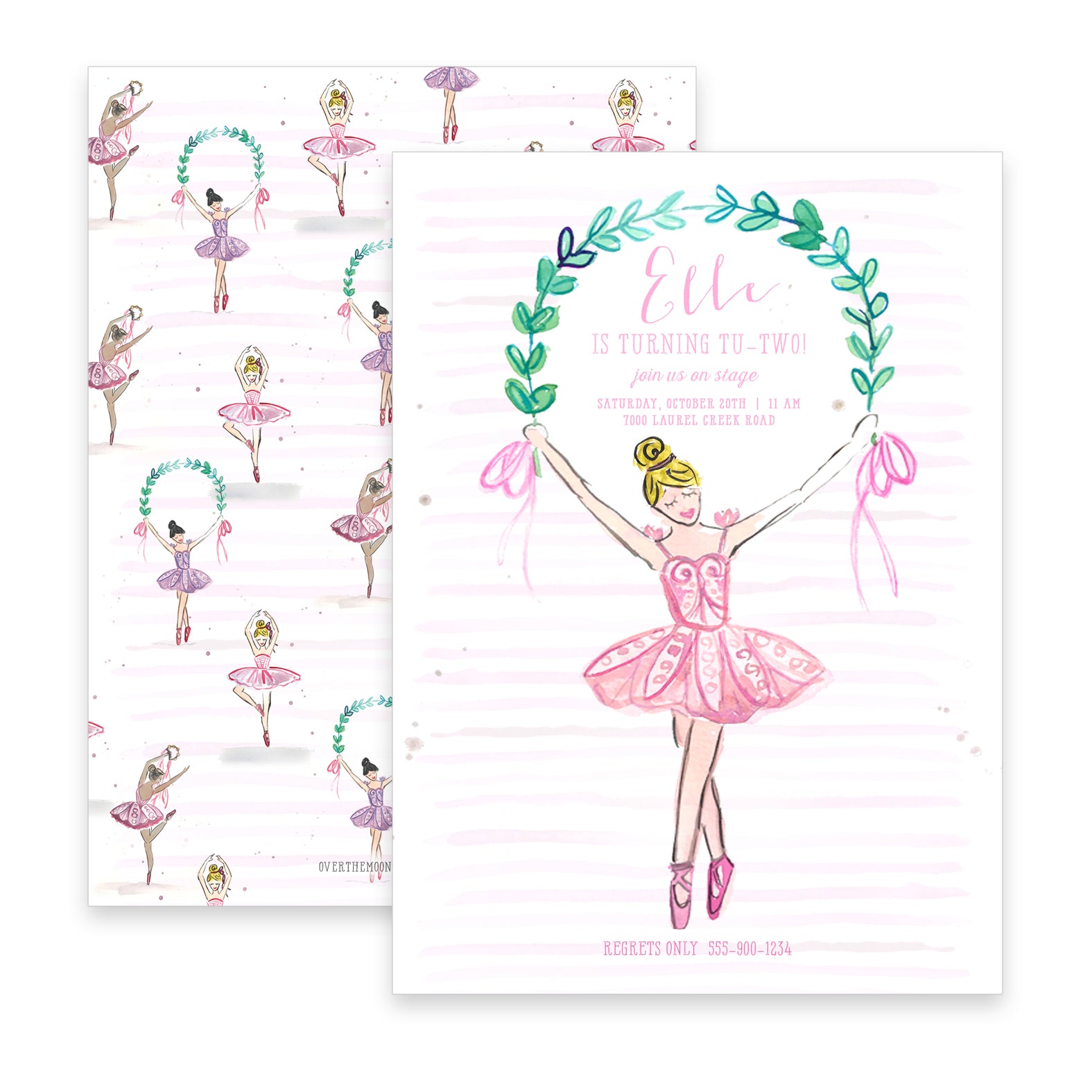 Ballerina Birthday Invitation - Blonde
