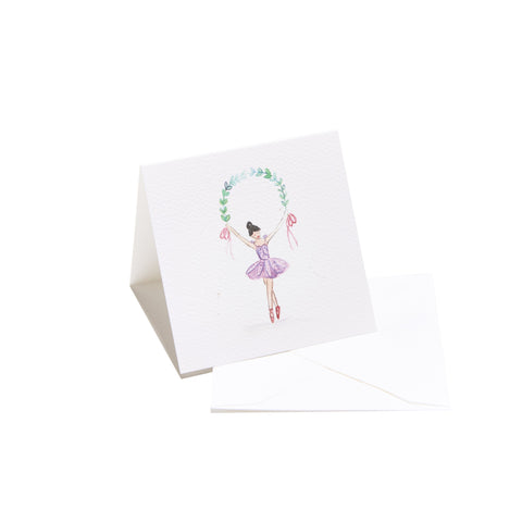 Ballerina Enclosure Card - Brunette