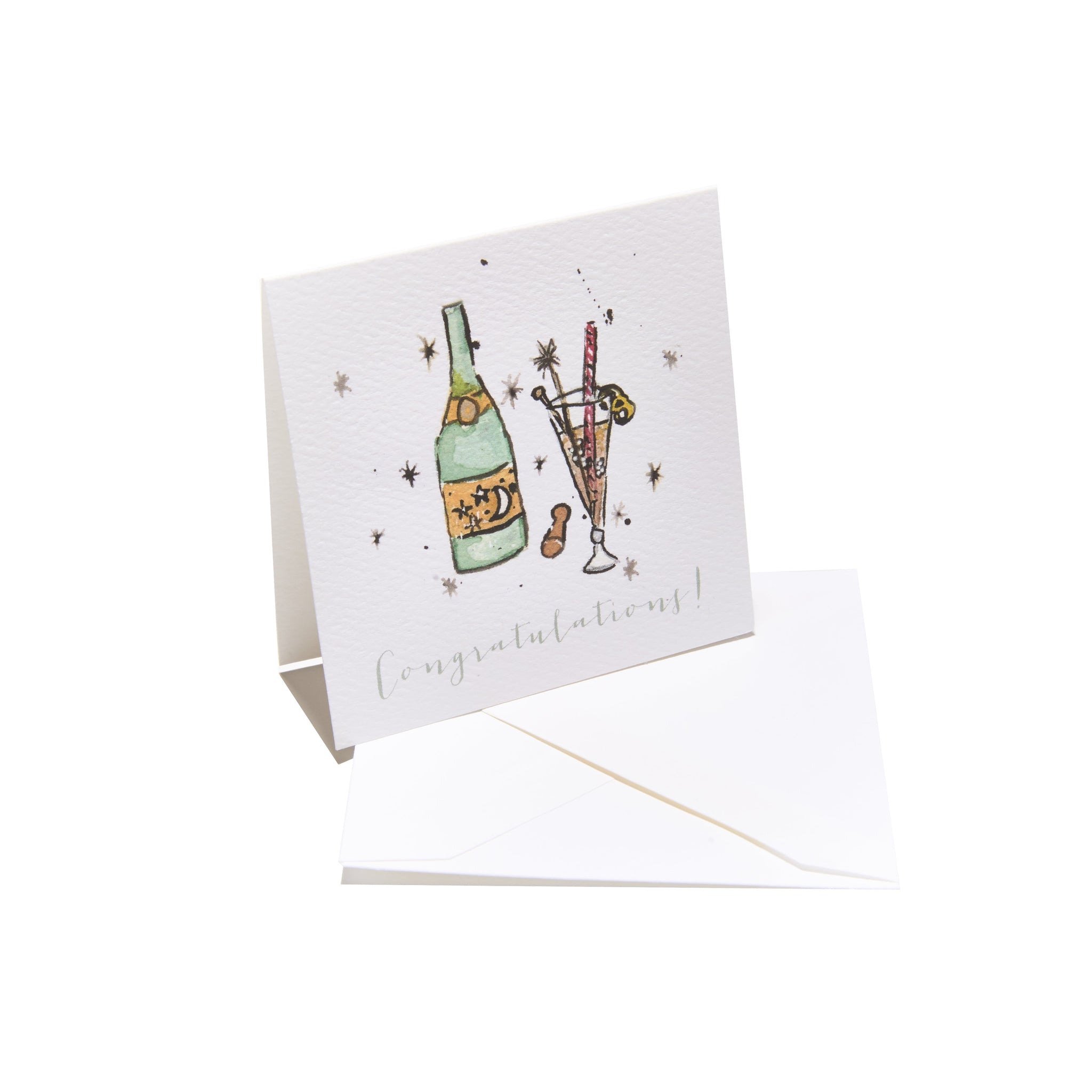 "Congratulations" Champagne Enclosure Card