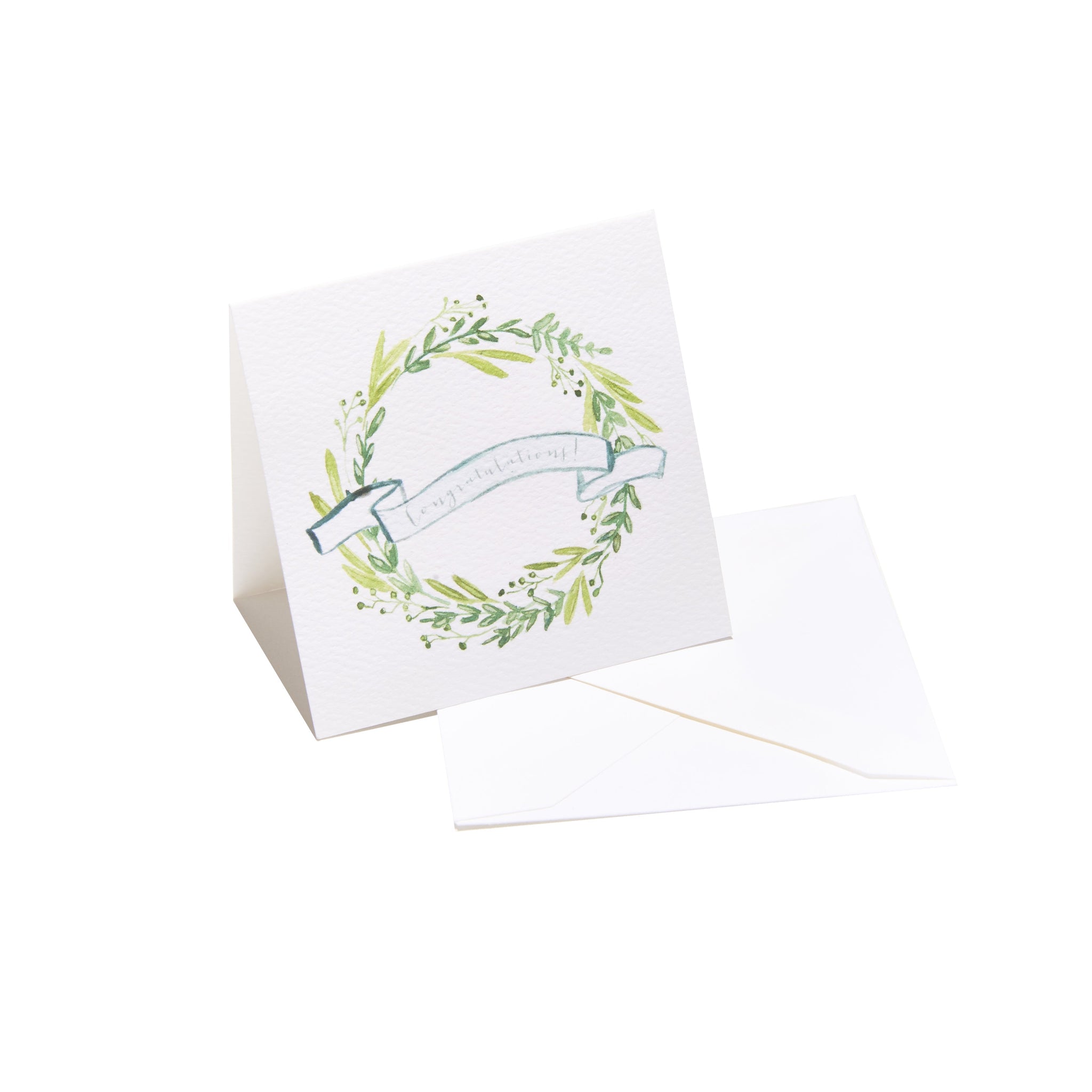 "Congratulations" Wreath Enclosure Card