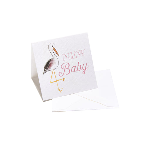"New Baby" Pink Enclosure Card