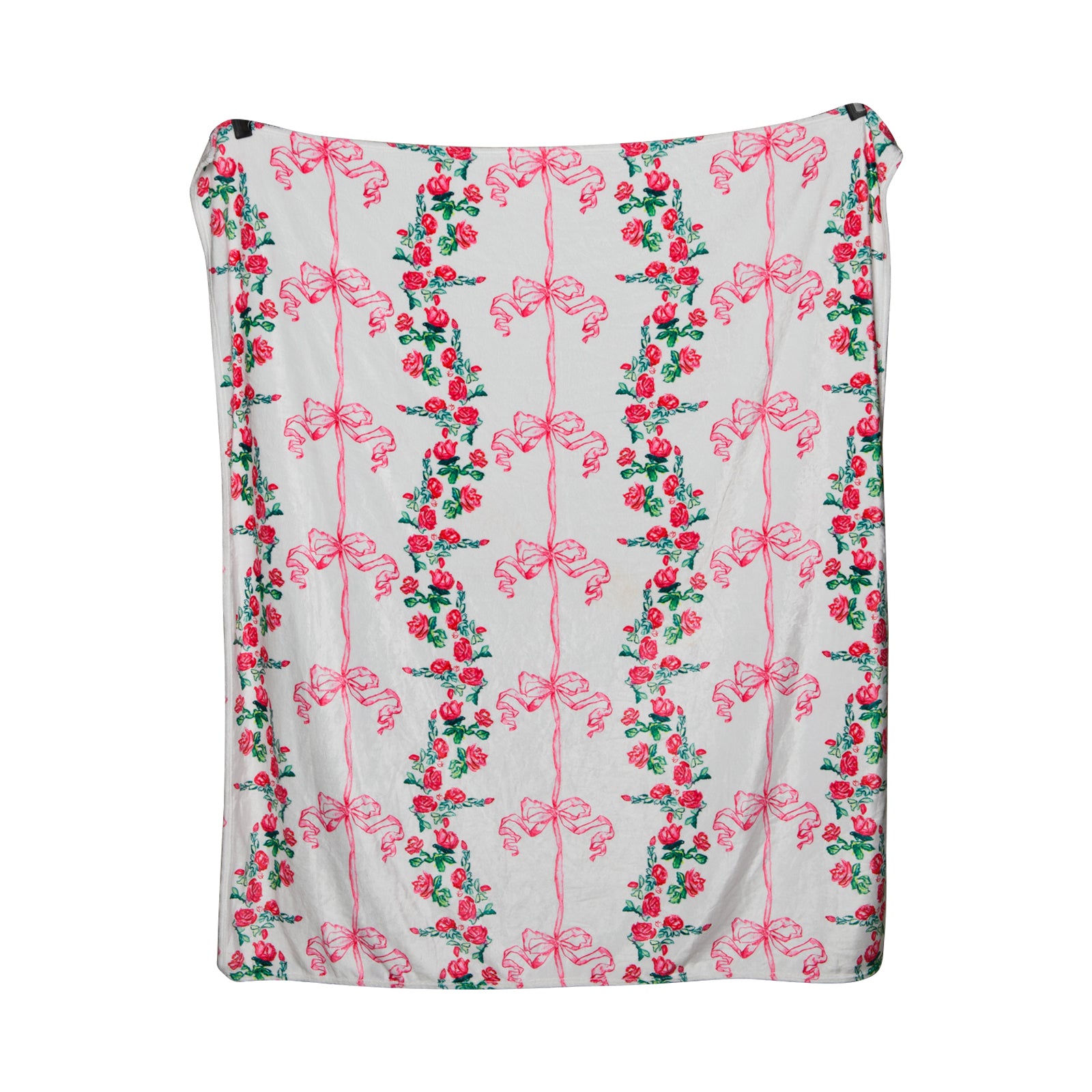 Floral Bow Minky Blanket