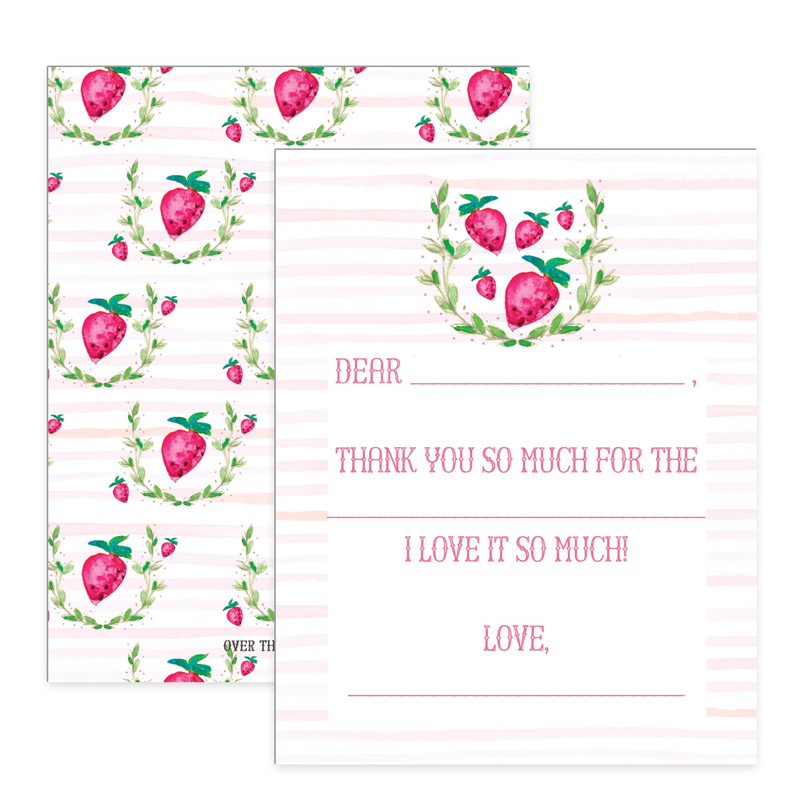 Children's Strawberry Thank You Notecards