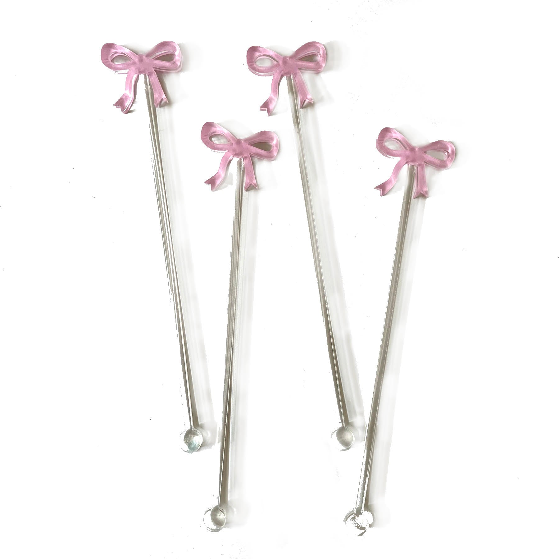 Pink Bow Stir Sticks