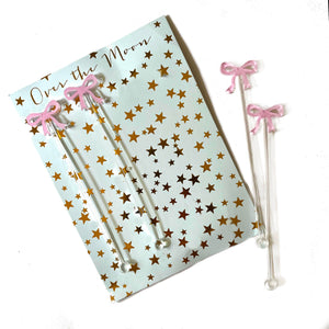 Pink Bow Stir Sticks