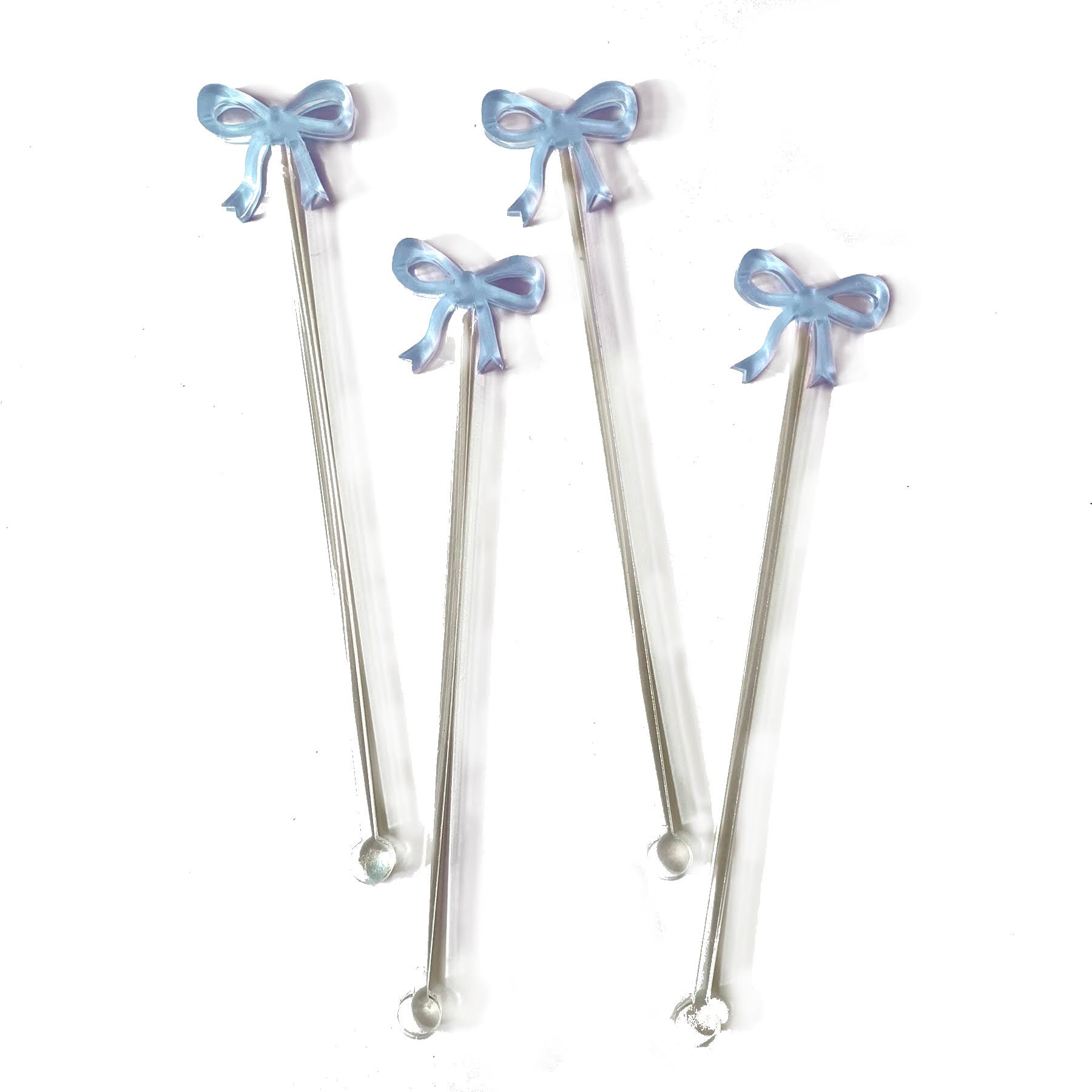 Blue Bow Stir Sticks