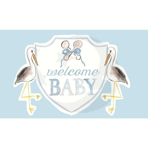 "Welcome Baby" Stork Flag