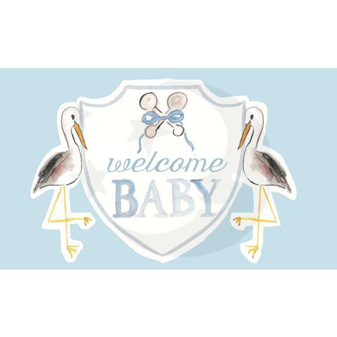 "Welcome Baby" Stork Flag