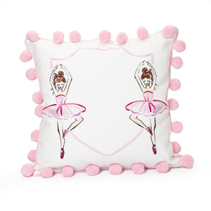 Ballerina Pom Pom Pillow