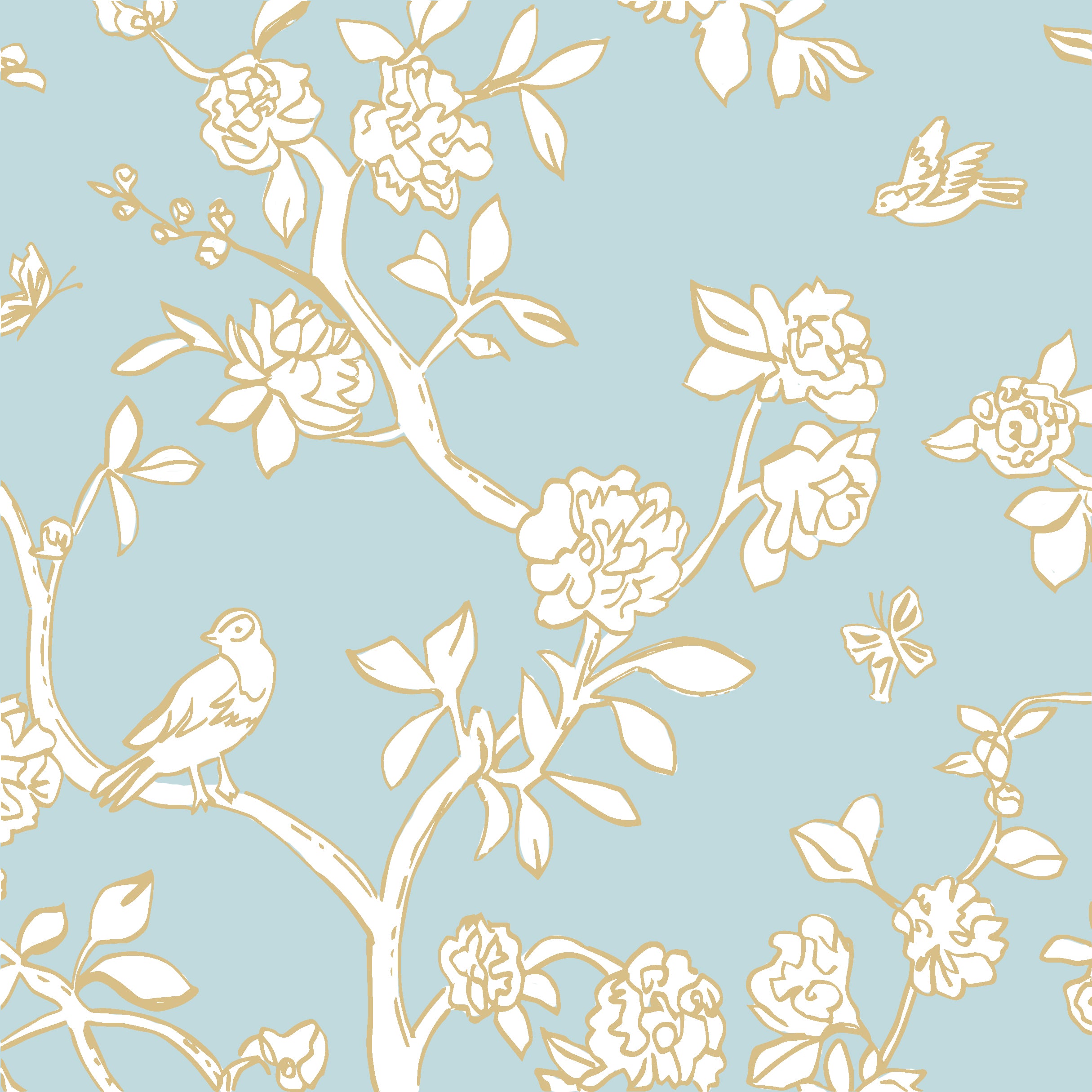 Chinoiserie Print Pillow