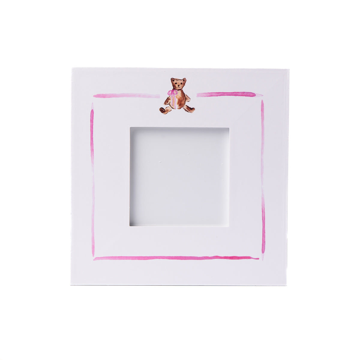 Teddy Bear with Pink Bow Frame
