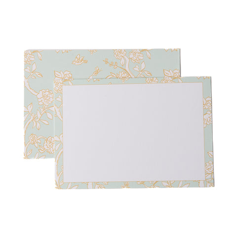 Mint Chinoiserie Note Cards