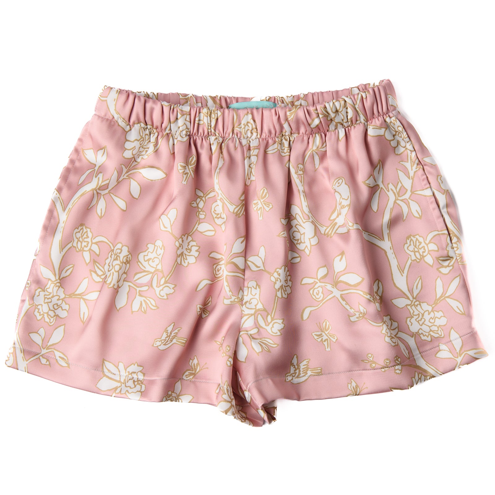Chinoiserie Satin Shorts (Petites & Juniors)