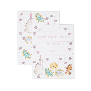 Children's "Milk and Cookie” Holiday Thank You Notecards