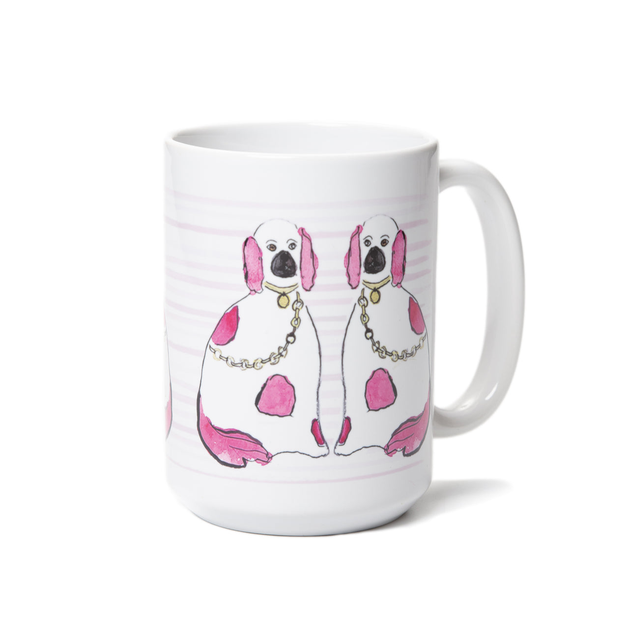 Pink Ceramic Dogs Mug