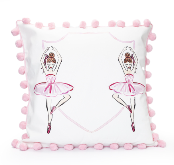 Ballerina Pom Pom Pillow