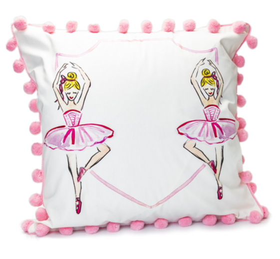 Ballerina Pom Pom Pillow