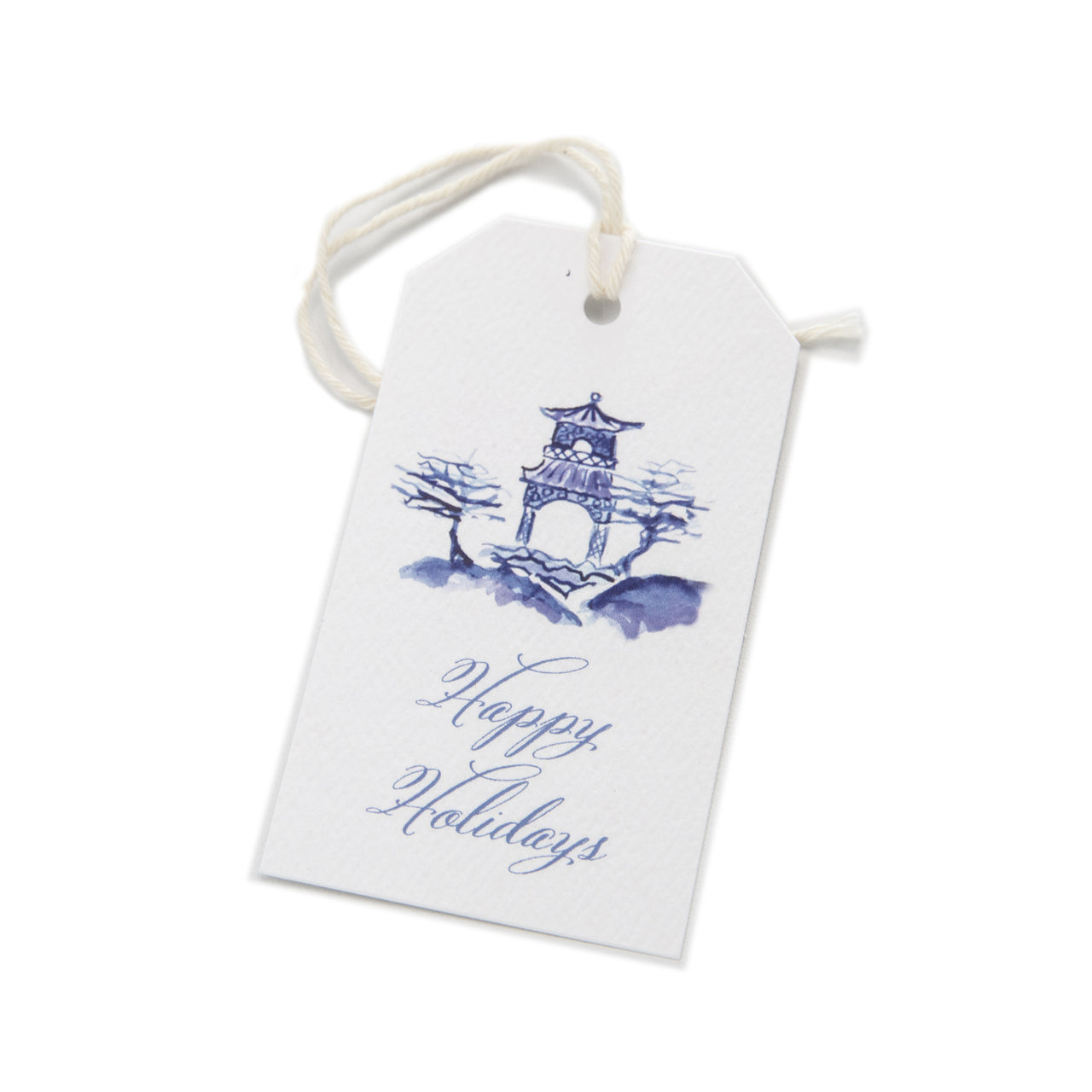 Pagoda "Happy Holidays" Gift Tag Set