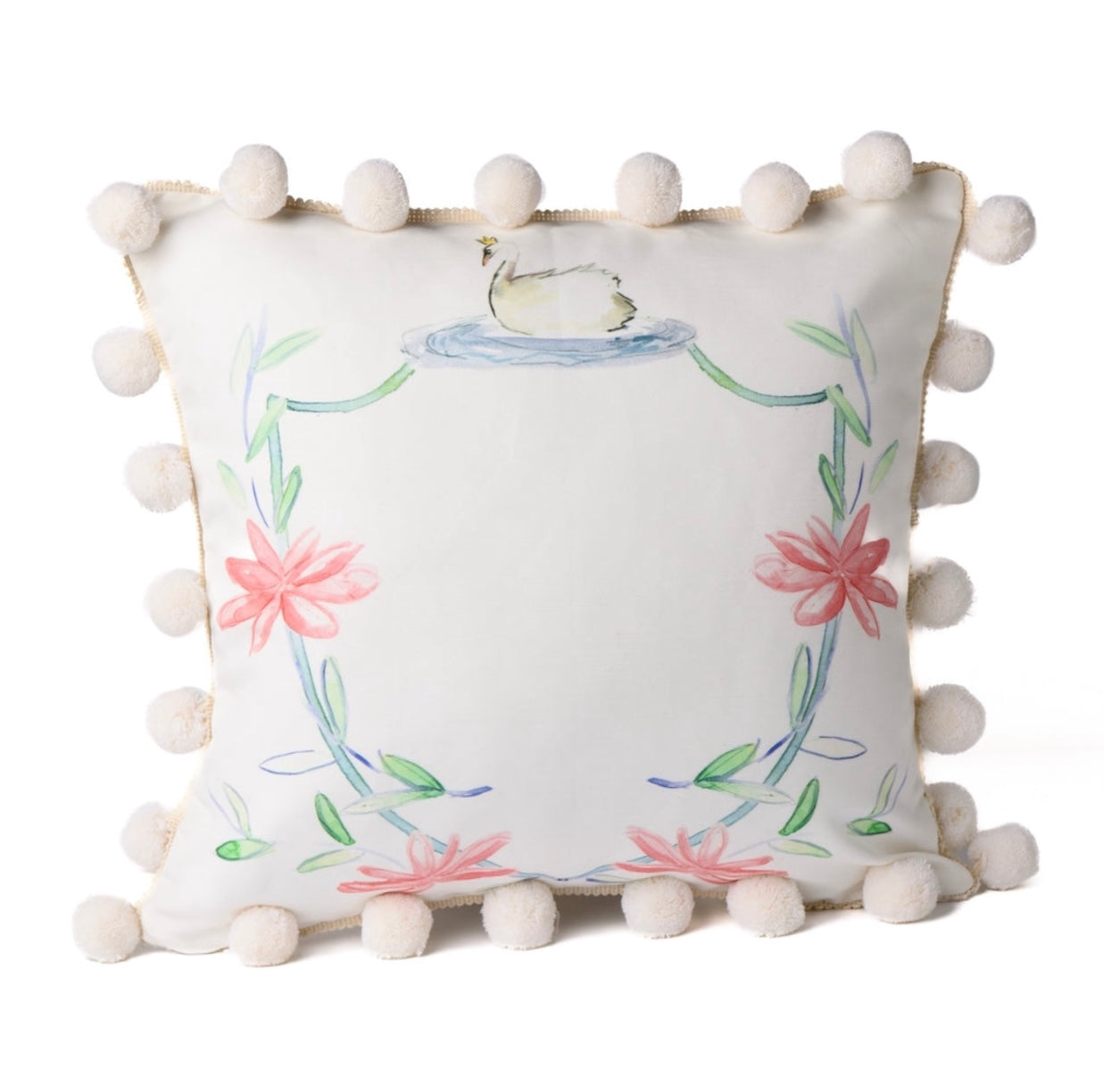 Swan Print Pillow